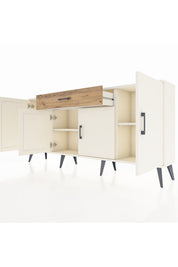 Arges Konsol 3 Raflı Tek Çekmeceli 4 Kapaklı 176x30x83 - S148M007V06A