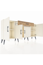 Arges Konsol 3 Raflı Tek Çekmeceli 4 Kapaklı 176x30x83 - S148M007V06A
