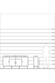Arges Konsol 3 Raflı Tek Çekmeceli 4 Kapaklı 176x30x83 - S148M007V12A