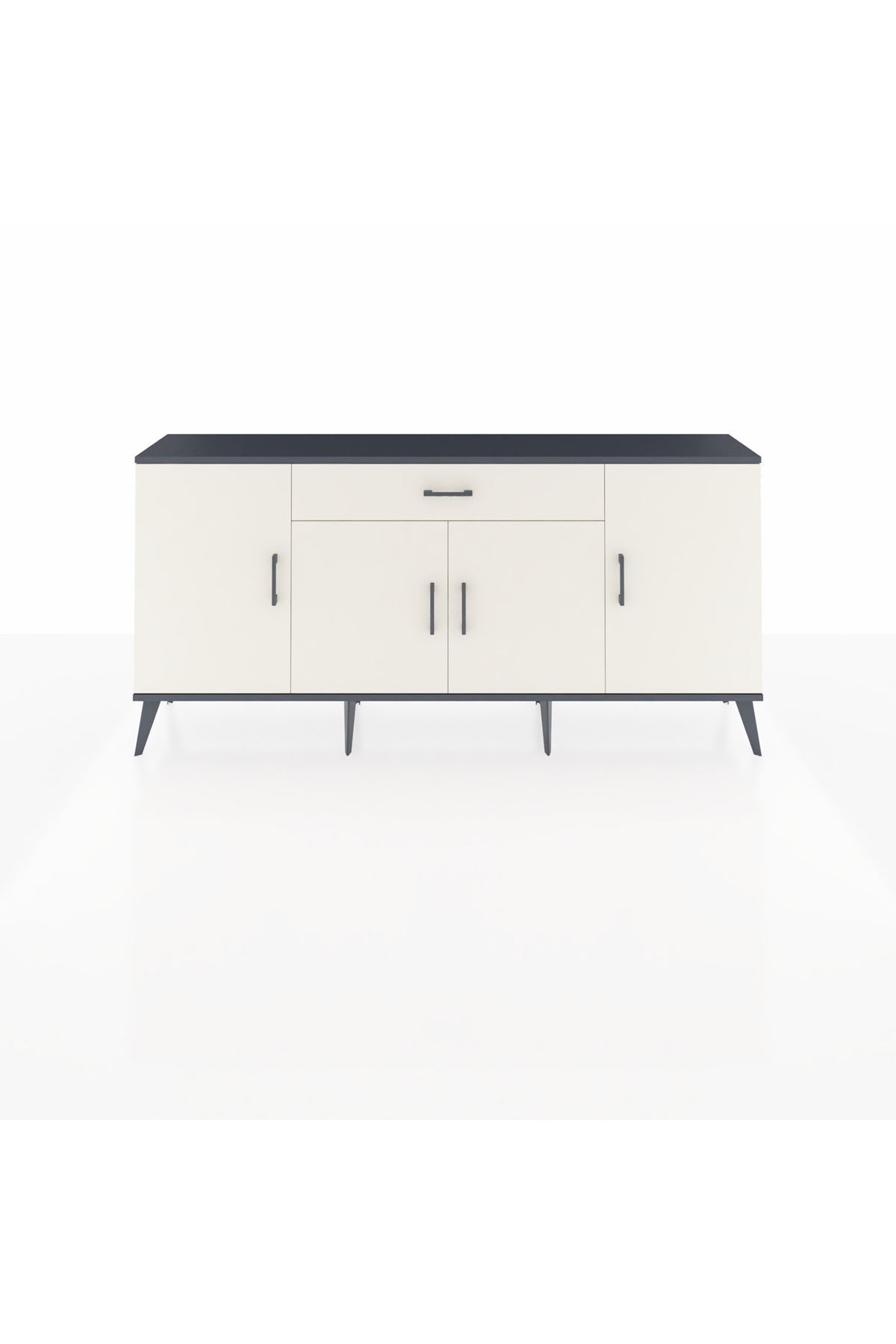Arges Konsol 3 Raflı Tek Çekmeceli 4 Kapaklı 176x30x83 - S148M007V13A