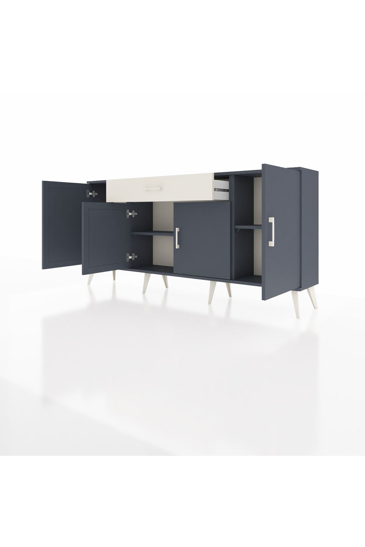 Arges Konsol 3 Raflı Tek Çekmeceli 4 Kapaklı 176x30x83 - S148M007V16A