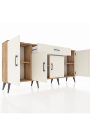Arges Konsol 3 Raflı Tek Çekmeceli 4 Kapaklı 176x30x83 - S148M007V22A