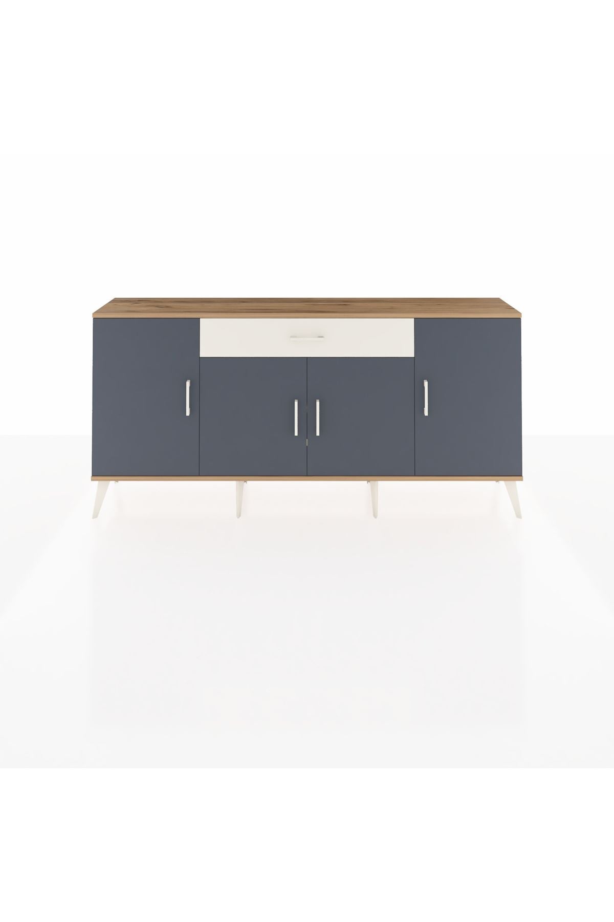 Arges Konsol 3 Raflı Tek Çekmeceli 4 Kapaklı 176x30x83 - S148M007V25A