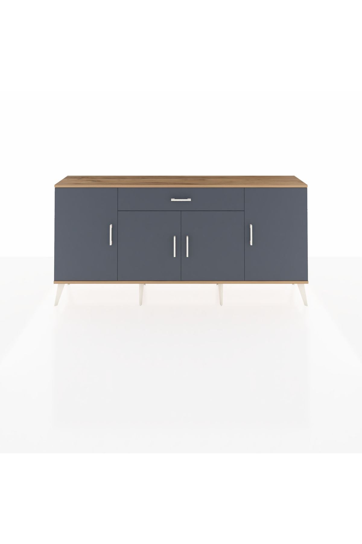 Arges Konsol 3 Raflı Tek Çekmeceli 4 Kapaklı 176x30x83 - S148M007V26A