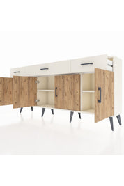 Arges Konsol 3 Raflı 3 Çekmeceli 4 Kapaklı 176x30x83 - S148M008V01A