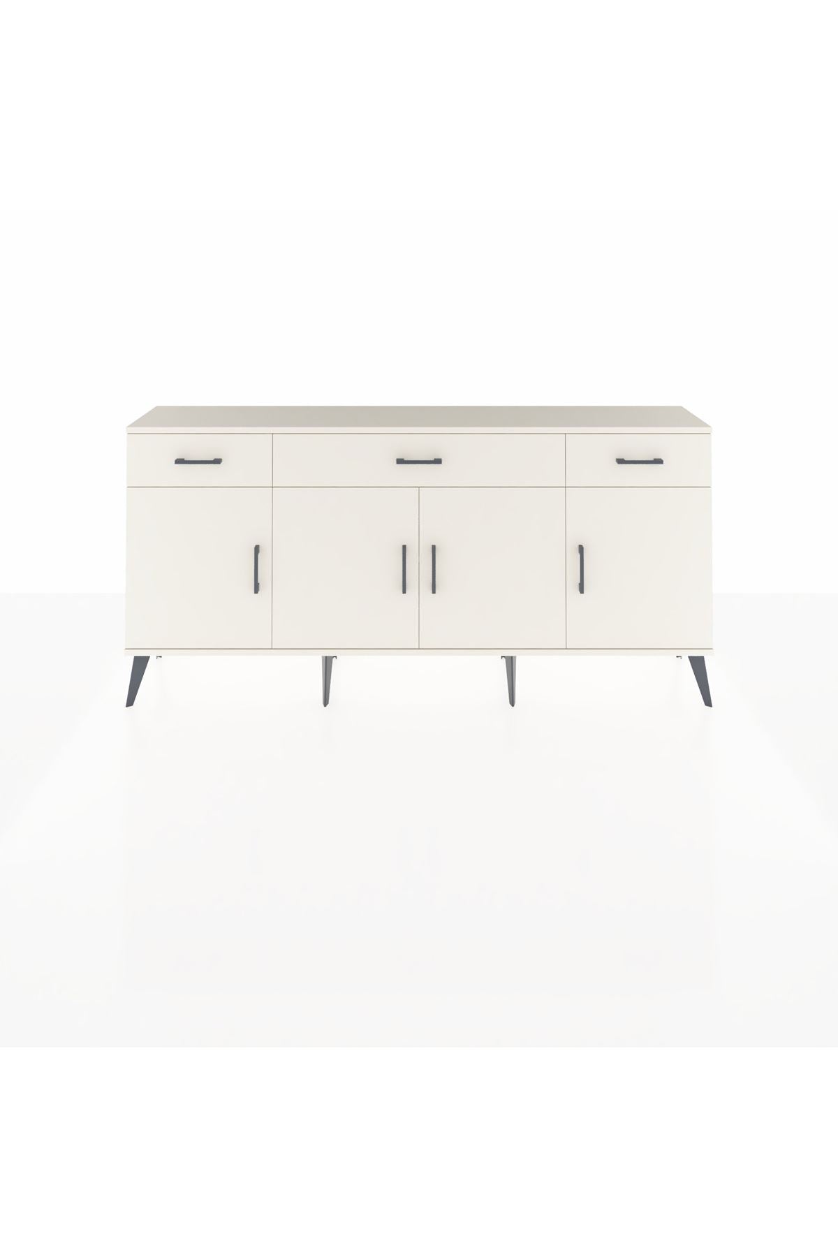 Arges Konsol 3 Raflı 3 Çekmeceli 4 Kapaklı 176x30x83 - S148M008V04A