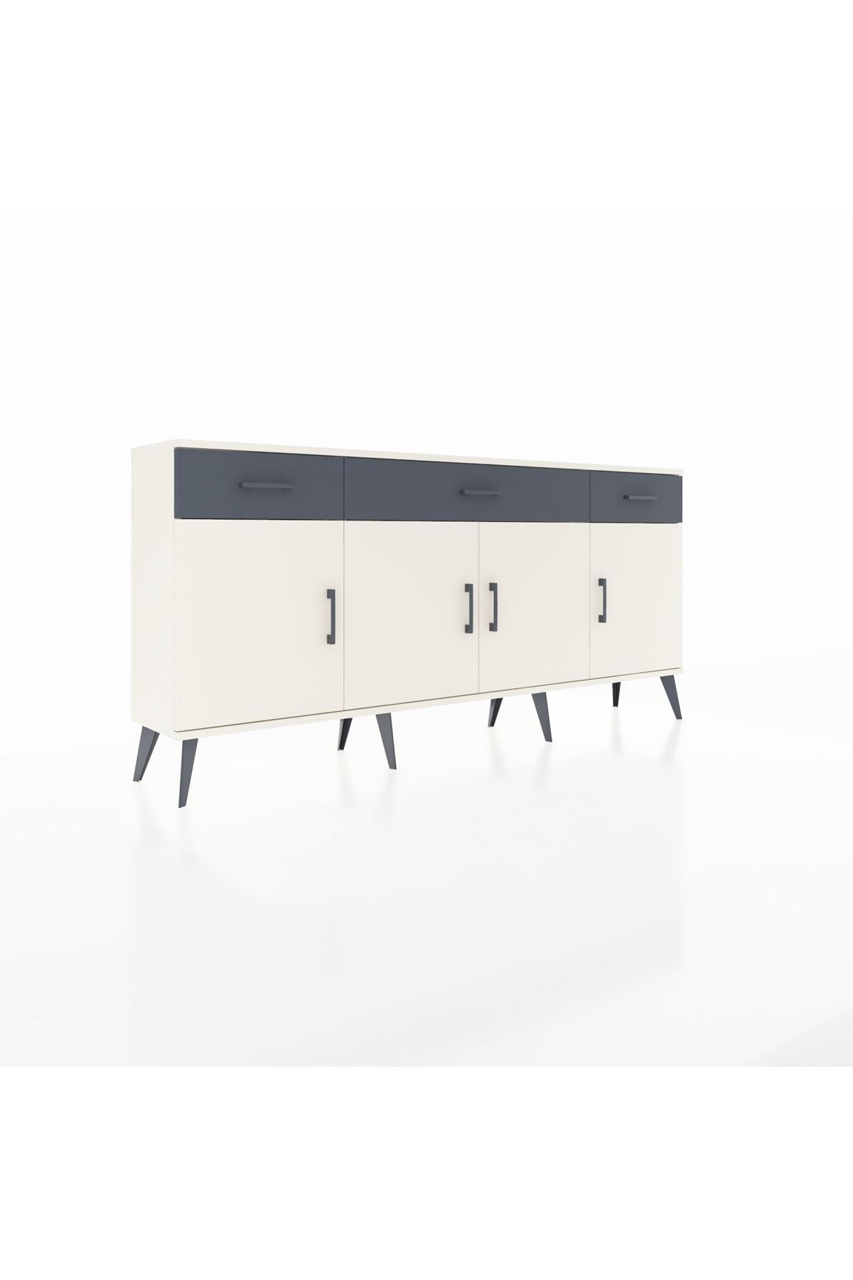 Arges Konsol 3 Raflı 3 Çekmeceli 4 Kapaklı 176x30x83 - S148M008V05A