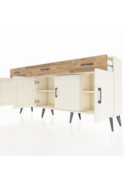 Arges Konsol 3 Raflı 3 Çekmeceli 4 Kapaklı 176x30x83 - S148M008V06A