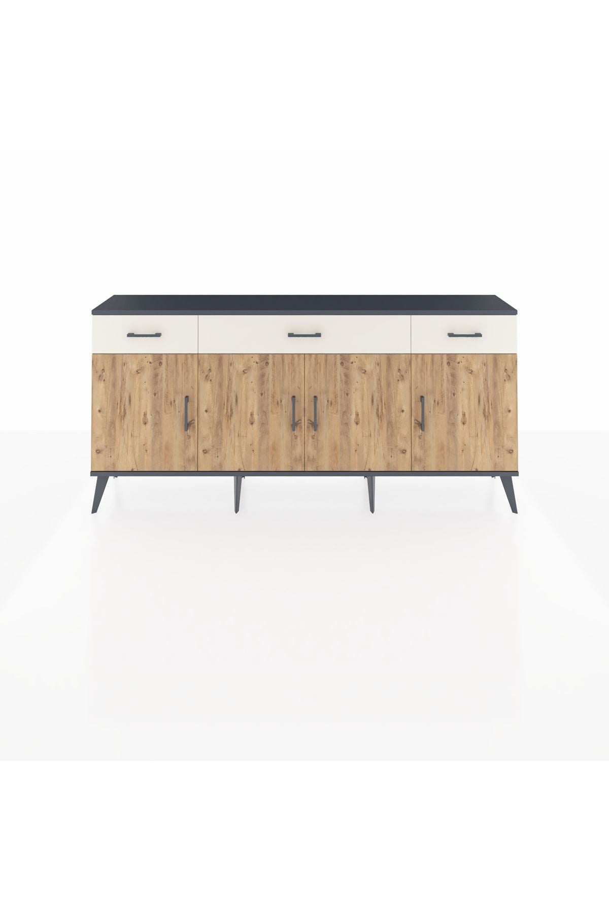 Arges Konsol 3 Raflı 3 Çekmeceli 4 Kapaklı 176x30x83 - S148M008V10A