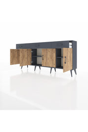 Arges Konsol 3 Raflı 3 Çekmeceli 4 Kapaklı 176x30x83 - S148M008V11A