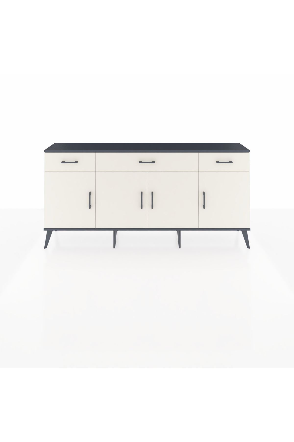 Arges Konsol 3 Raflı 3 Çekmeceli 4 Kapaklı 176x30x83 - S148M008V13A