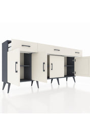 Arges Konsol 3 Raflı 3 Çekmeceli 4 Kapaklı 176x30x83 - S148M008V13A