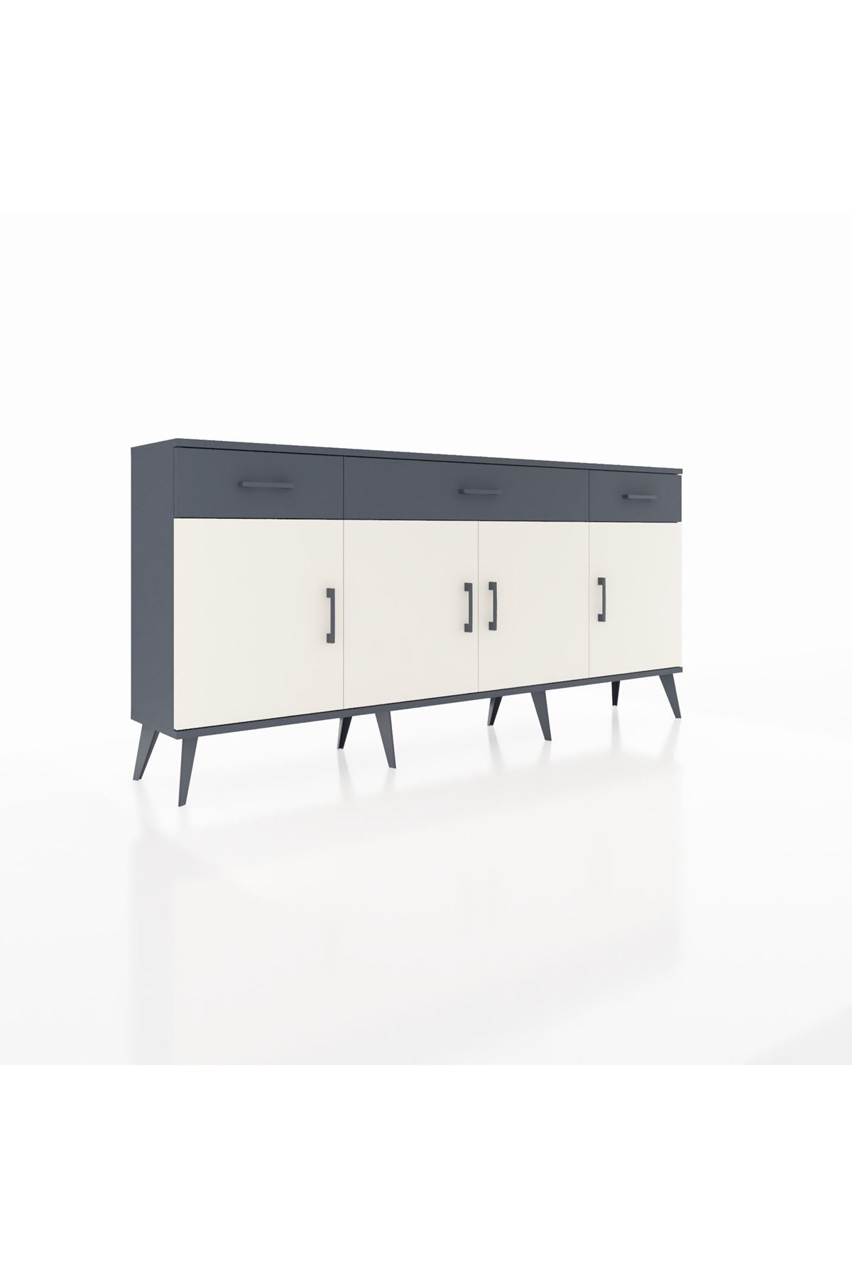 Arges Konsol 3 Raflı 3 Çekmeceli 4 Kapaklı 176x30x83 - S148M008V14A