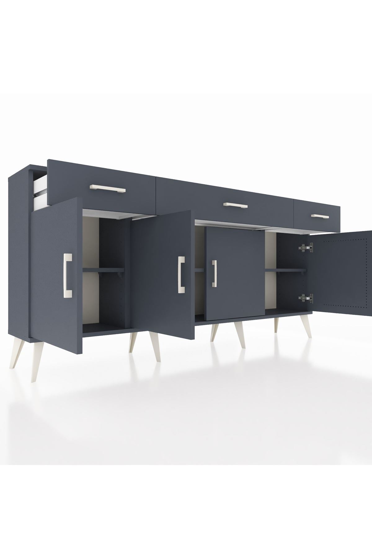 Arges Konsol 3 Raflı 3 Çekmeceli 4 Kapaklı 176x30x83 - S148M008V17A