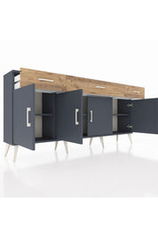 Arges Konsol 3 Raflı 3 Çekmeceli 4 Kapaklı 176x30x83 - S148M008V18A