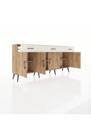Arges Konsol 3 Raflı 3 Çekmeceli 4 Kapaklı 176x30x83 - S148M008V19A