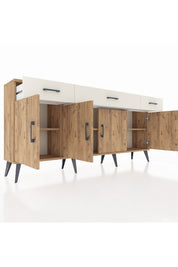 Arges Konsol 3 Raflı 3 Çekmeceli 4 Kapaklı 176x30x83 - S148M008V19A