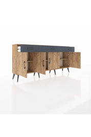 Arges Konsol 3 Raflı 3 Çekmeceli 4 Kapaklı 176x30x83 - S148M008V20A