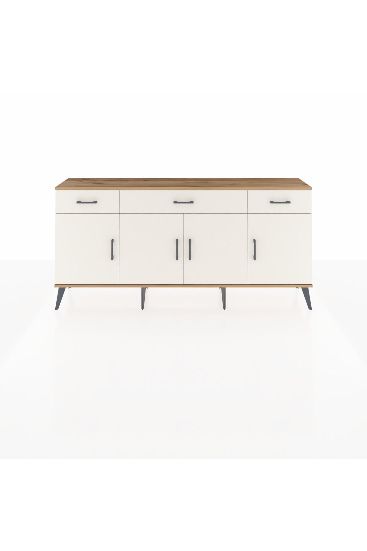 Arges Konsol 3 Raflı 3 Çekmeceli 4 Kapaklı 176x30x83 - S148M008V22A