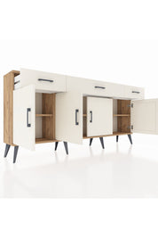 Arges Konsol 3 Raflı 3 Çekmeceli 4 Kapaklı 176x30x83 - S148M008V22A