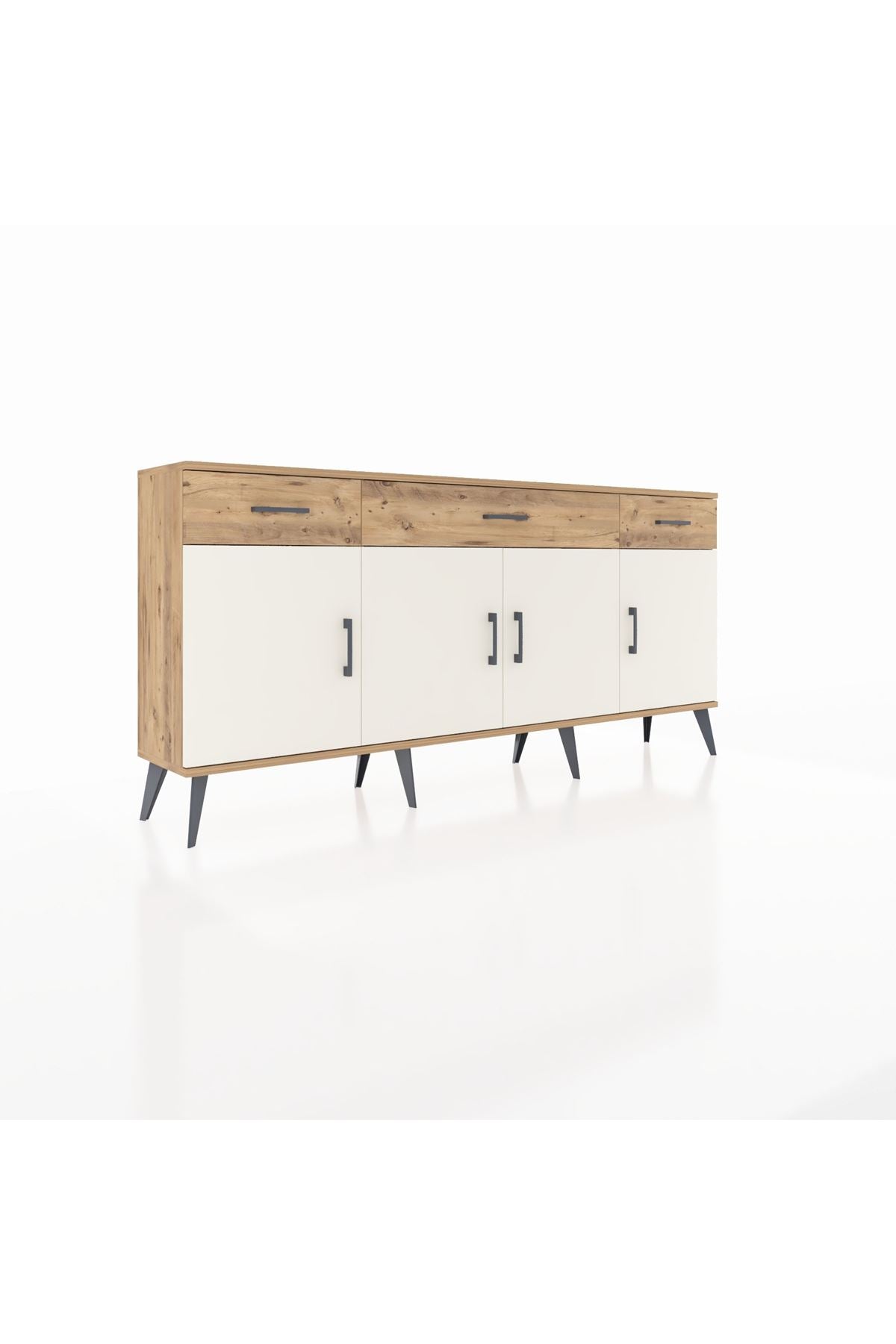 Arges Konsol 3 Raflı 3 Çekmeceli 4 Kapaklı 176x30x83 - S148M008V24A