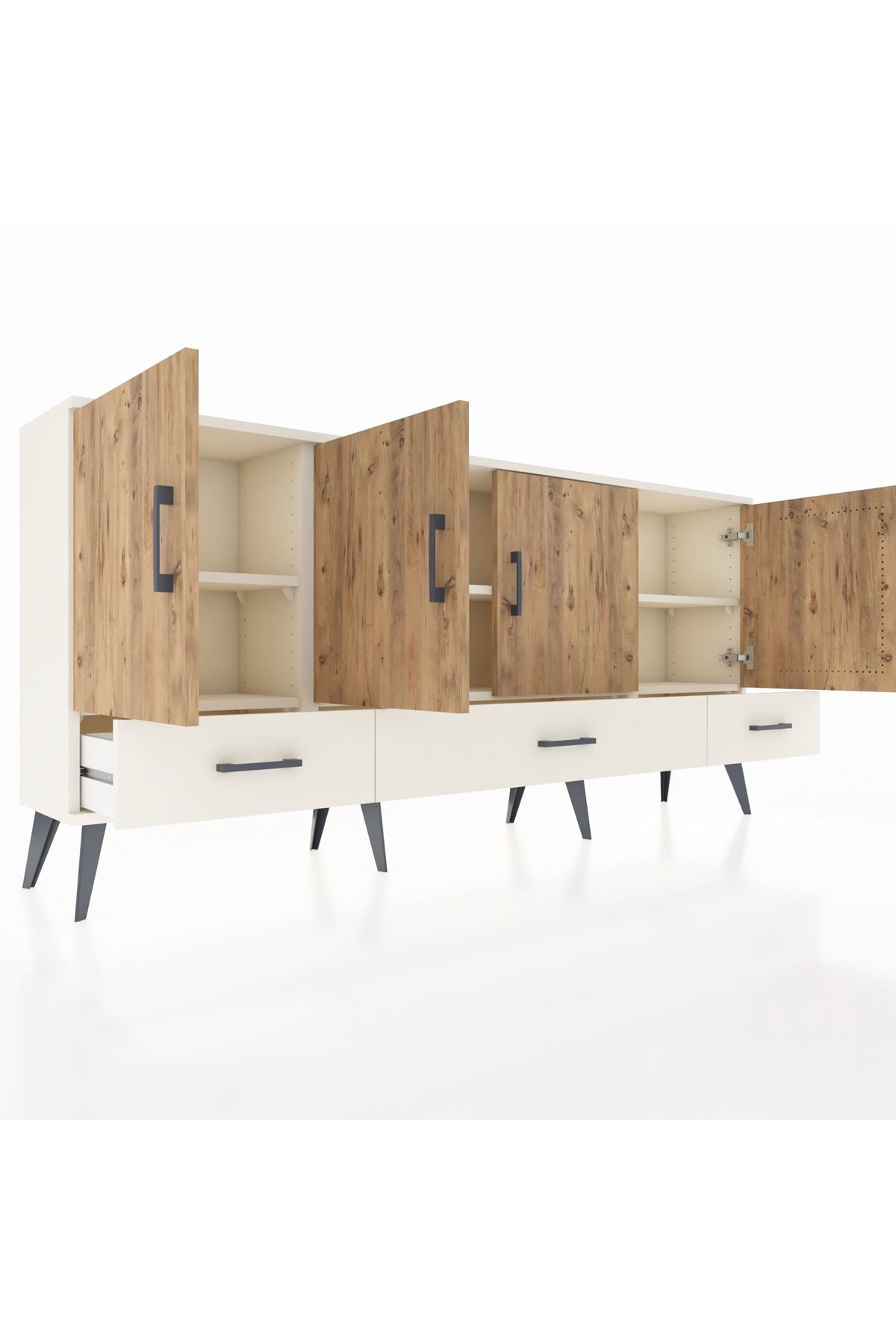 Arges Konsol 6 Raflı 3 Çekmeceli 4 Kapaklı 176x30x83 - S148M009V01A
