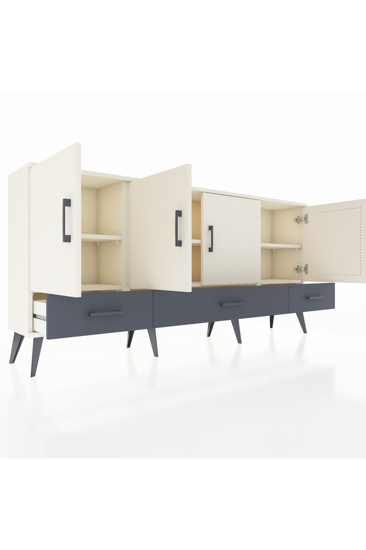 Arges Konsol 6 Raflı 3 Çekmeceli 4 Kapaklı 176x30x83 - S148M009V05A