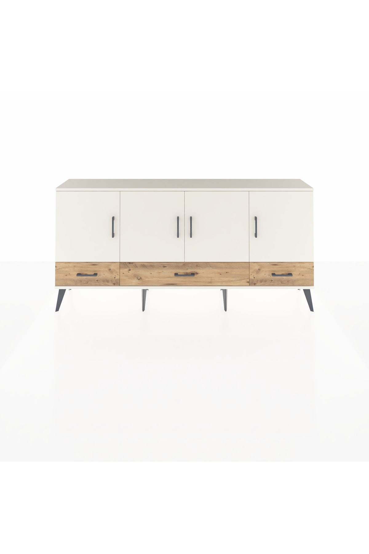 Arges Konsol 6 Raflı 3 Çekmeceli 4 Kapaklı 176x30x83 - S148M009V06A