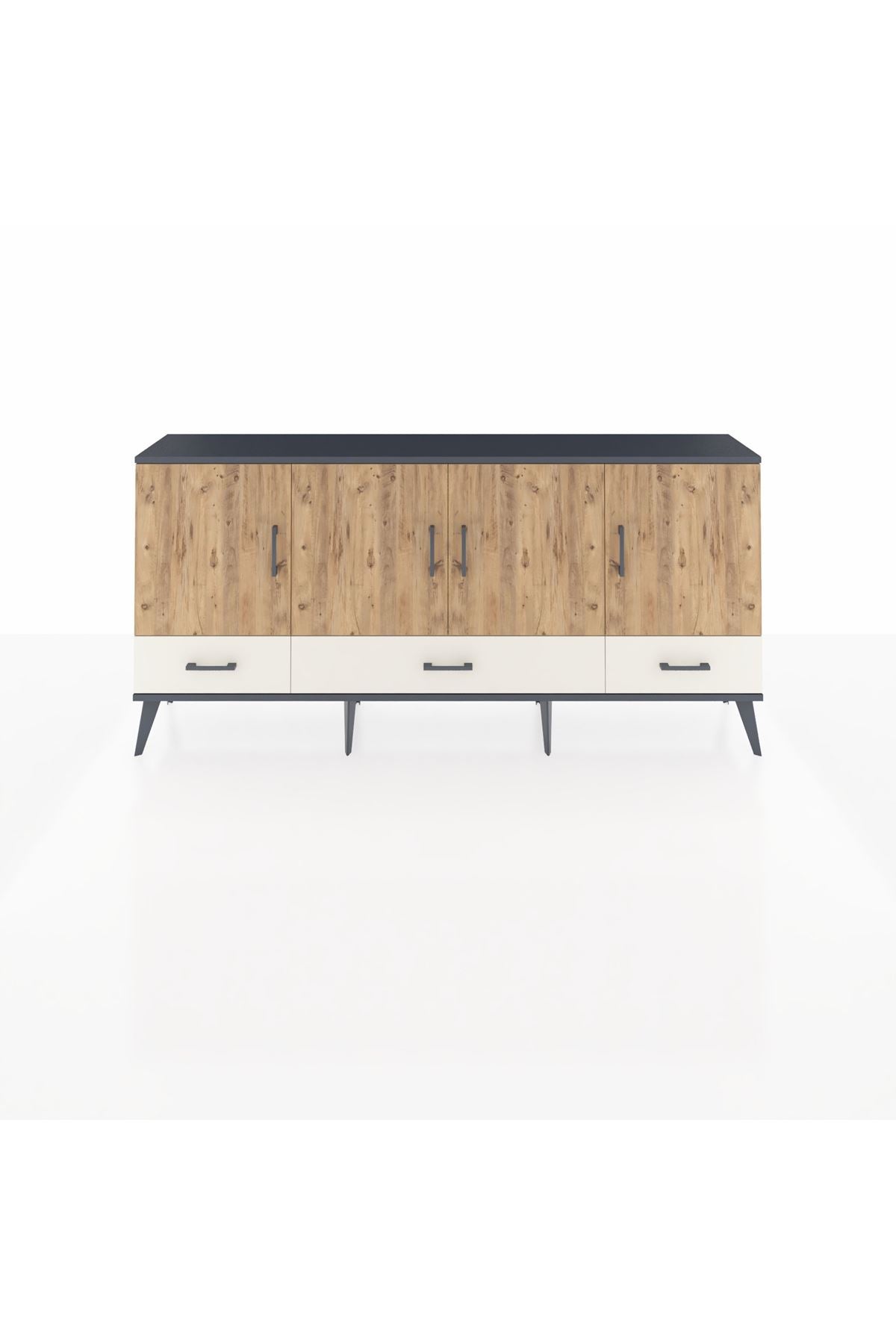 Arges Konsol 6 Raflı 3 Çekmeceli 4 Kapaklı 176x30x83 - S148M009V10A
