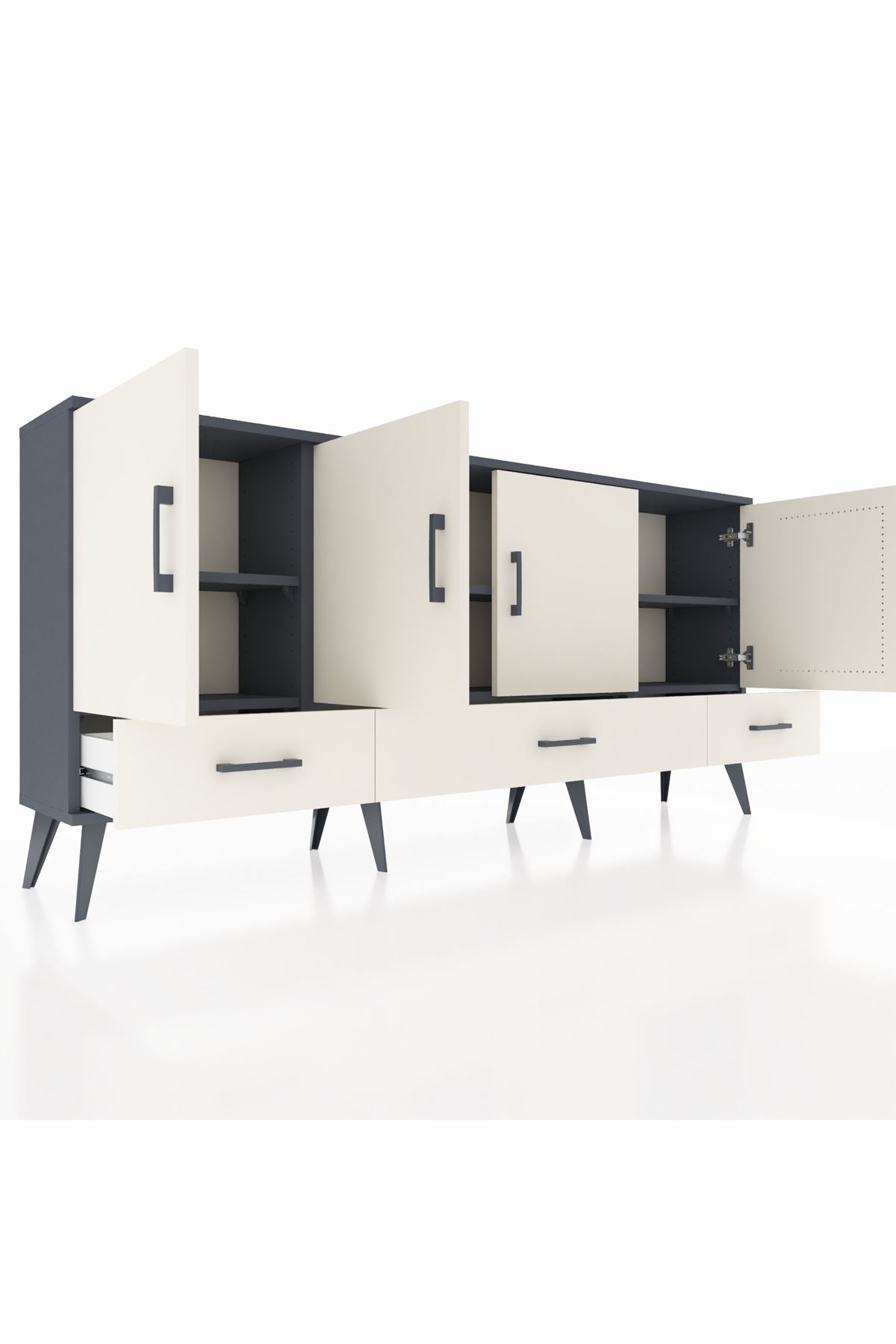 Arges Konsol 6 Raflı 3 Çekmeceli 4 Kapaklı 176x30x83 - S148M009V13A