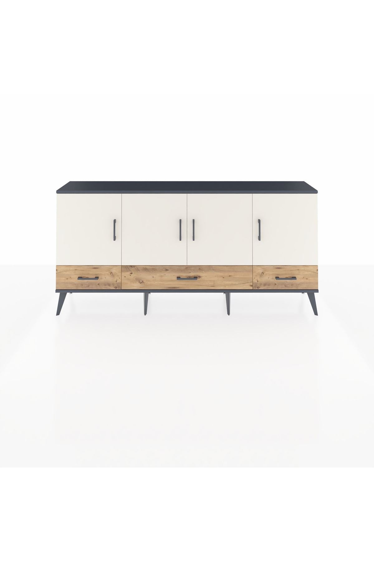 Arges Konsol 6 Raflı 3 Çekmeceli 4 Kapaklı 176x30x83 - S148M009V15A