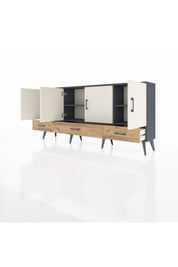 Arges Konsol 6 Raflı 3 Çekmeceli 4 Kapaklı 176x30x83 - S148M009V15A