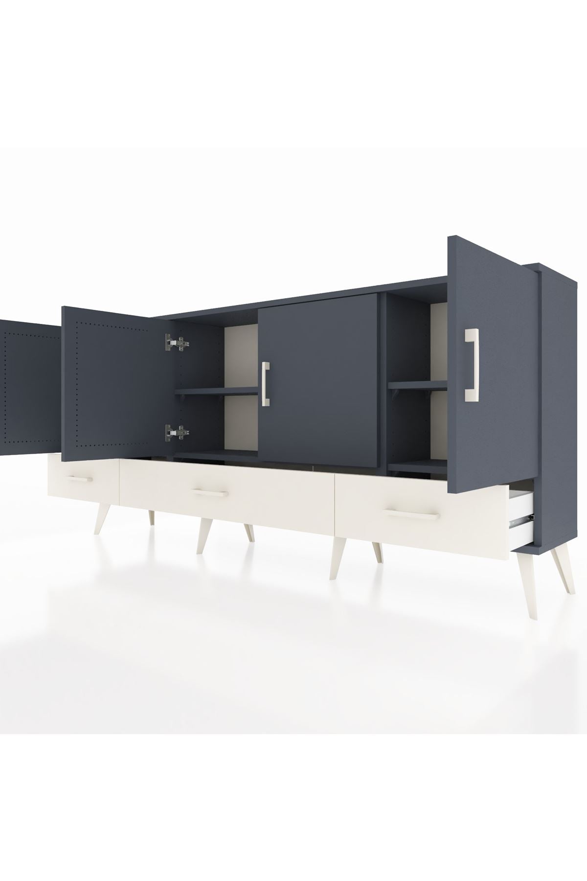 Arges Konsol 6 Raflı 3 Çekmeceli 4 Kapaklı 176x30x83 - S148M009V16A