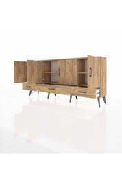 Arges Konsol 6 Raflı 3 Çekmeceli 4 Kapaklı 176x30x83 - S148M009V21A