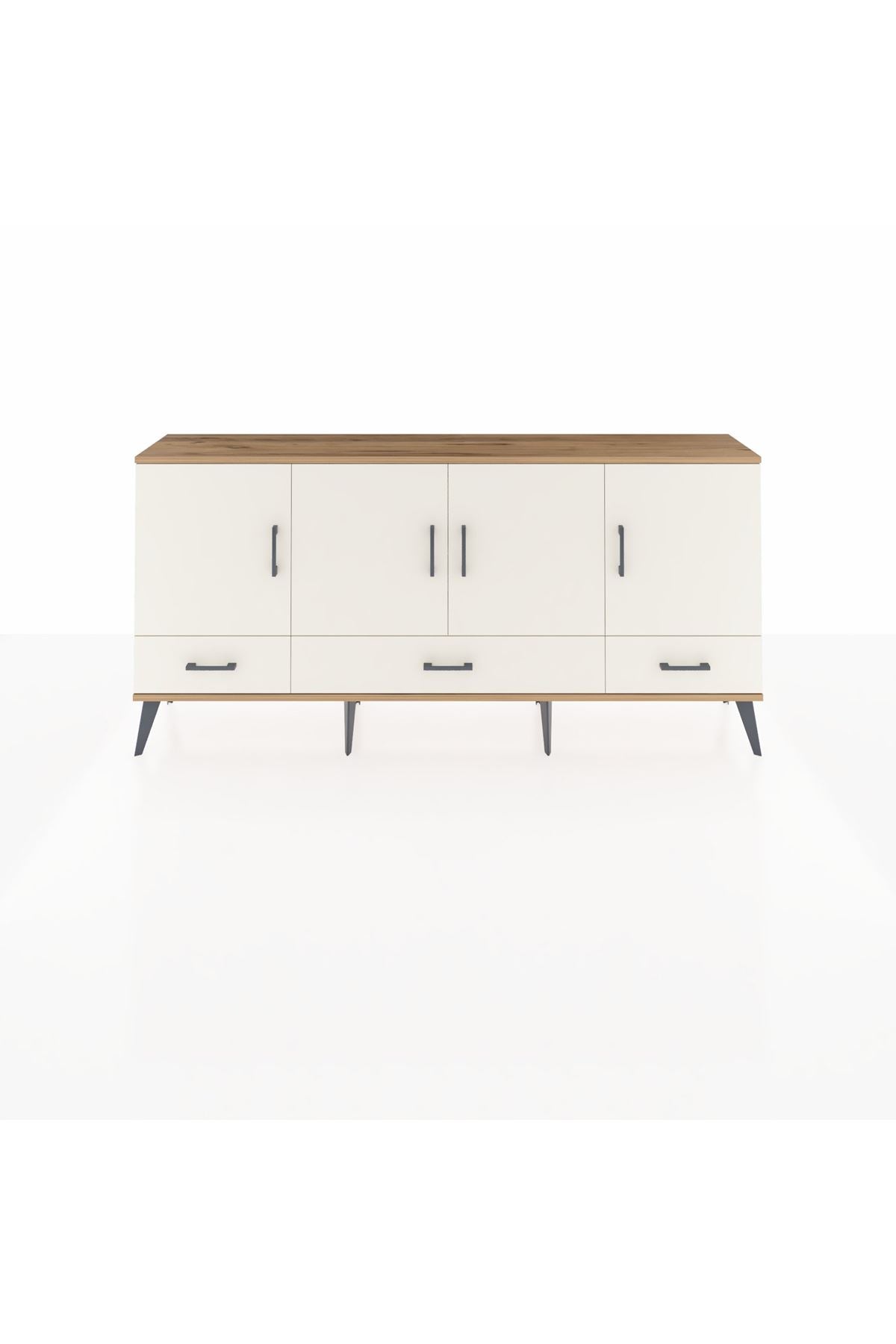 Arges Konsol 6 Raflı 3 Çekmeceli 4 Kapaklı 176x30x83 - S148M009V22A
