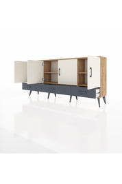 Arges Konsol 6 Raflı 3 Çekmeceli 4 Kapaklı 176x30x83 - S148M009V23A