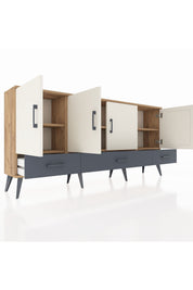 Arges Konsol 6 Raflı 3 Çekmeceli 4 Kapaklı 176x30x83 - S148M009V23A