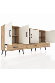Arges Konsol 6 Raflı 3 Çekmeceli 4 Kapaklı 176x30x83 - S148M009V24A