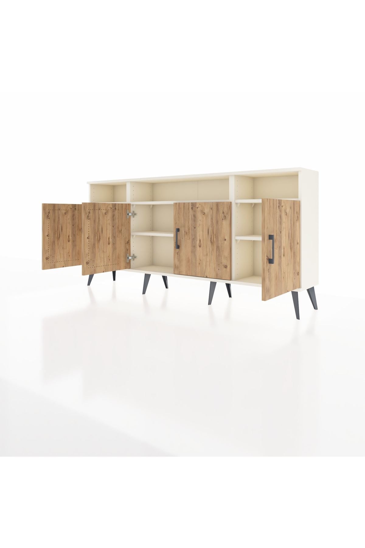 Arges Konsol 6 Raflı 4 Kapaklı 176x30x83 - S148M010V01A