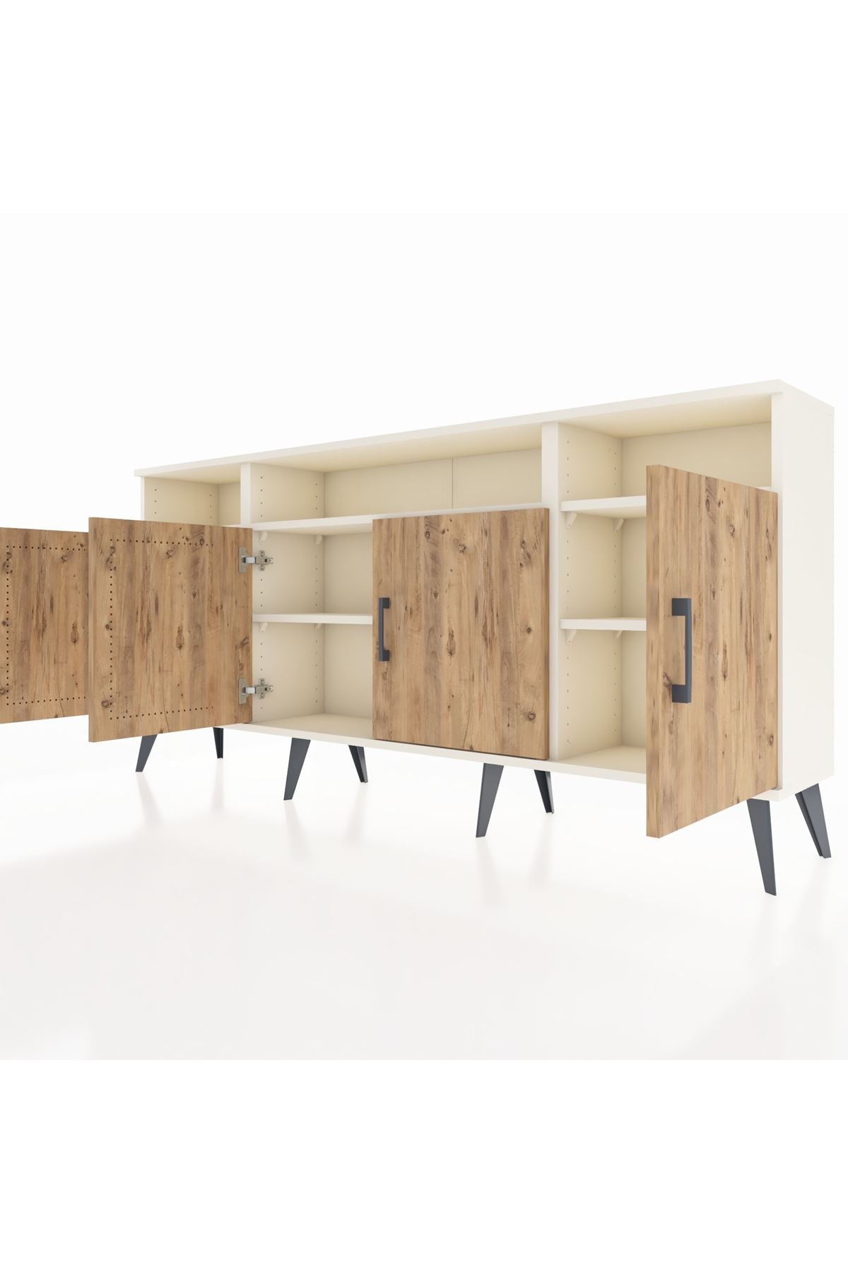 Arges Konsol 6 Raflı 4 Kapaklı 176x30x83 - S148M010V01A