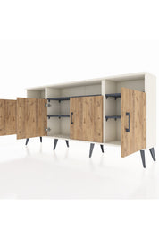 Arges Konsol 6 Raflı 4 Kapaklı 176x30x83 - S148M010V02A