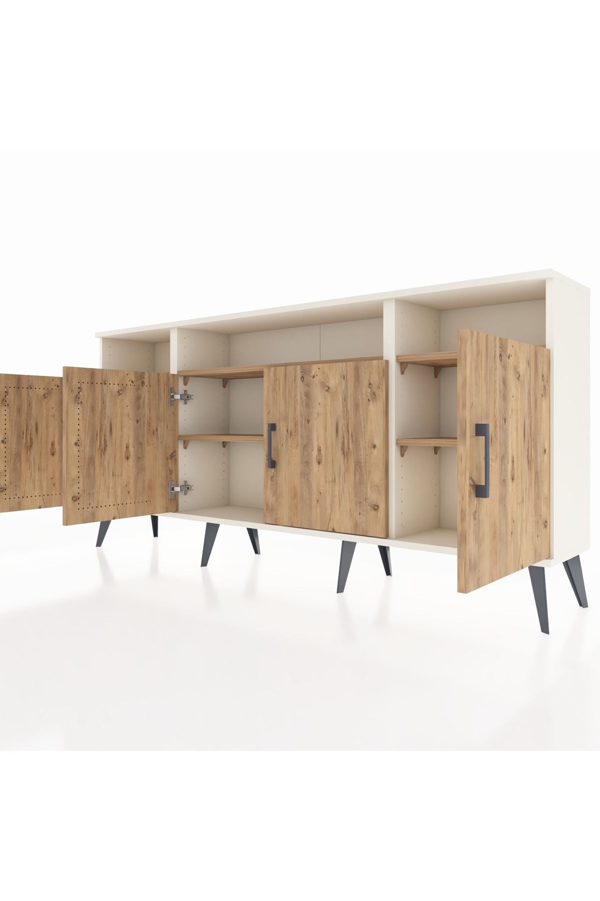 Arges Konsol 6 Raflı 4 Kapaklı 176x30x83 - S148M010V03A