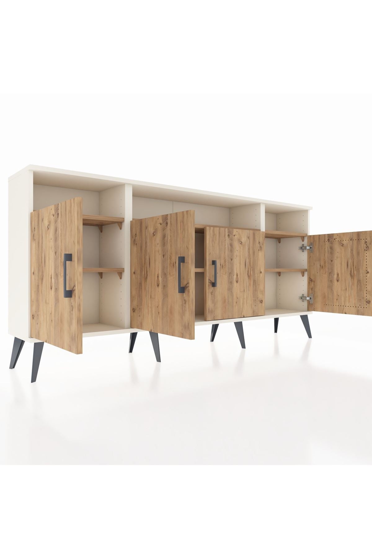 Arges Konsol 6 Raflı 4 Kapaklı 176x30x83 - S148M010V03A