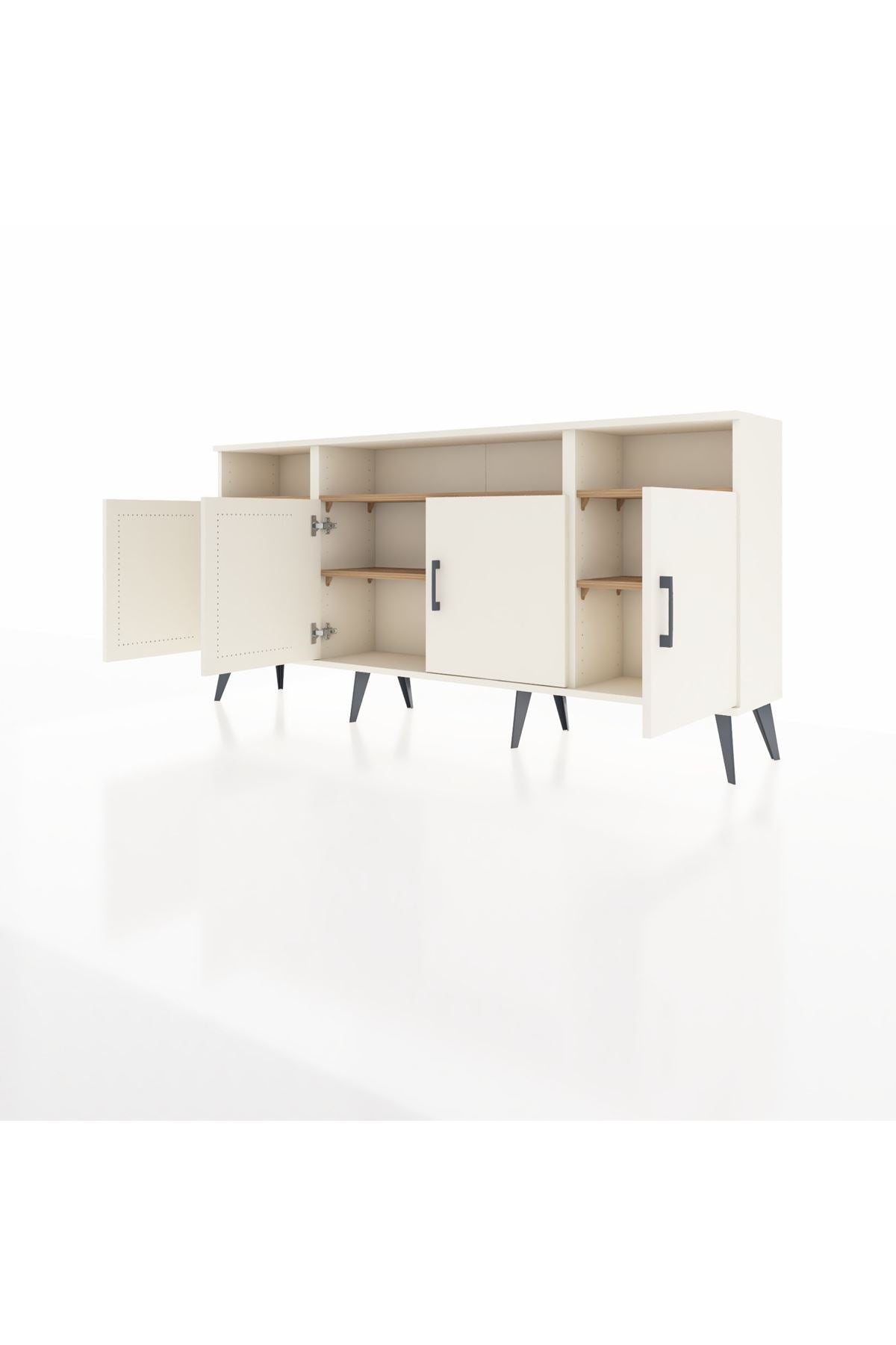 Arges Konsol 6 Raflı 4 Kapaklı 176x30x83 - S148M010V06A
