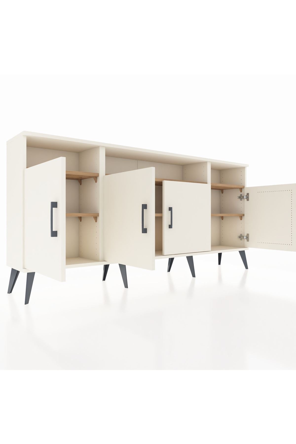 Arges Konsol 6 Raflı 4 Kapaklı 176x30x83 - S148M010V06A