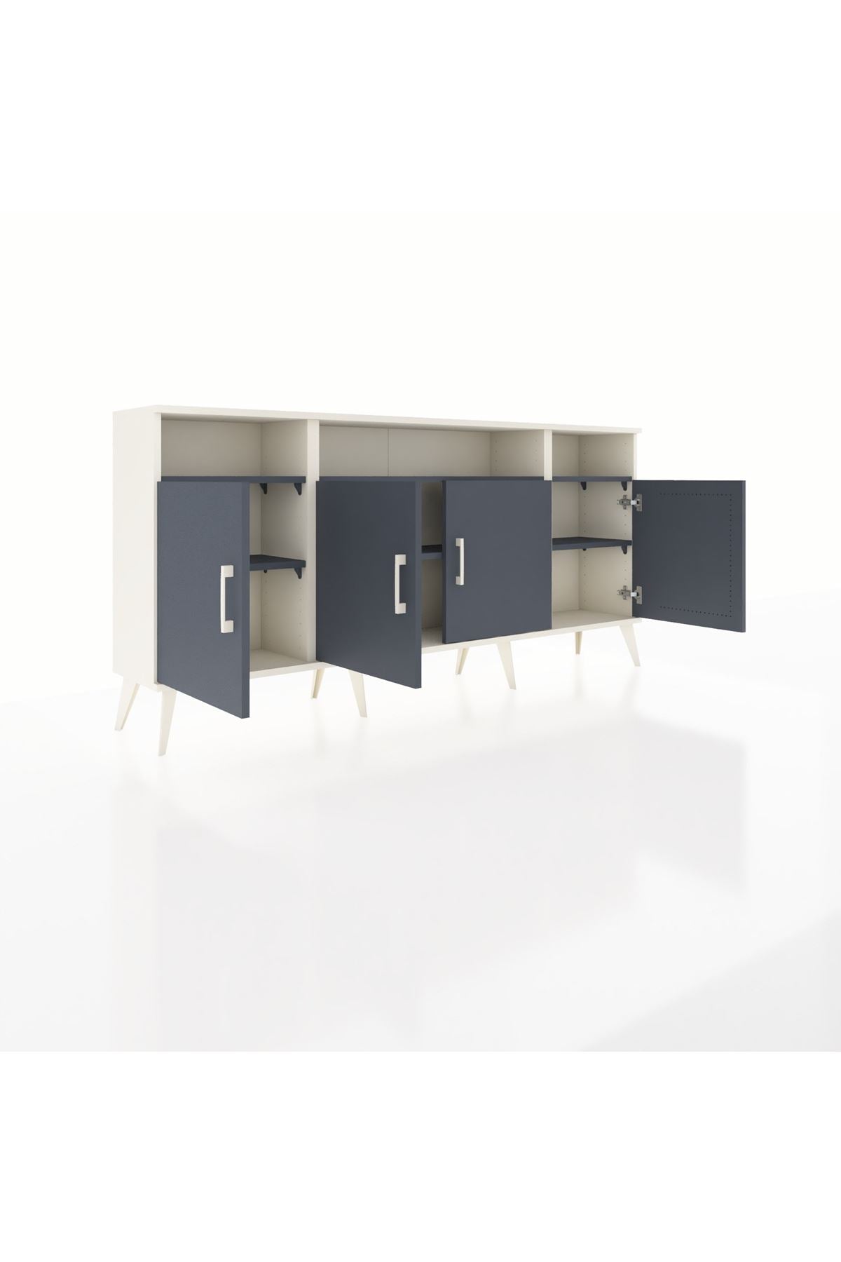 Arges Konsol 6 Raflı 4 Kapaklı 176x30x83 - S148M010V08A