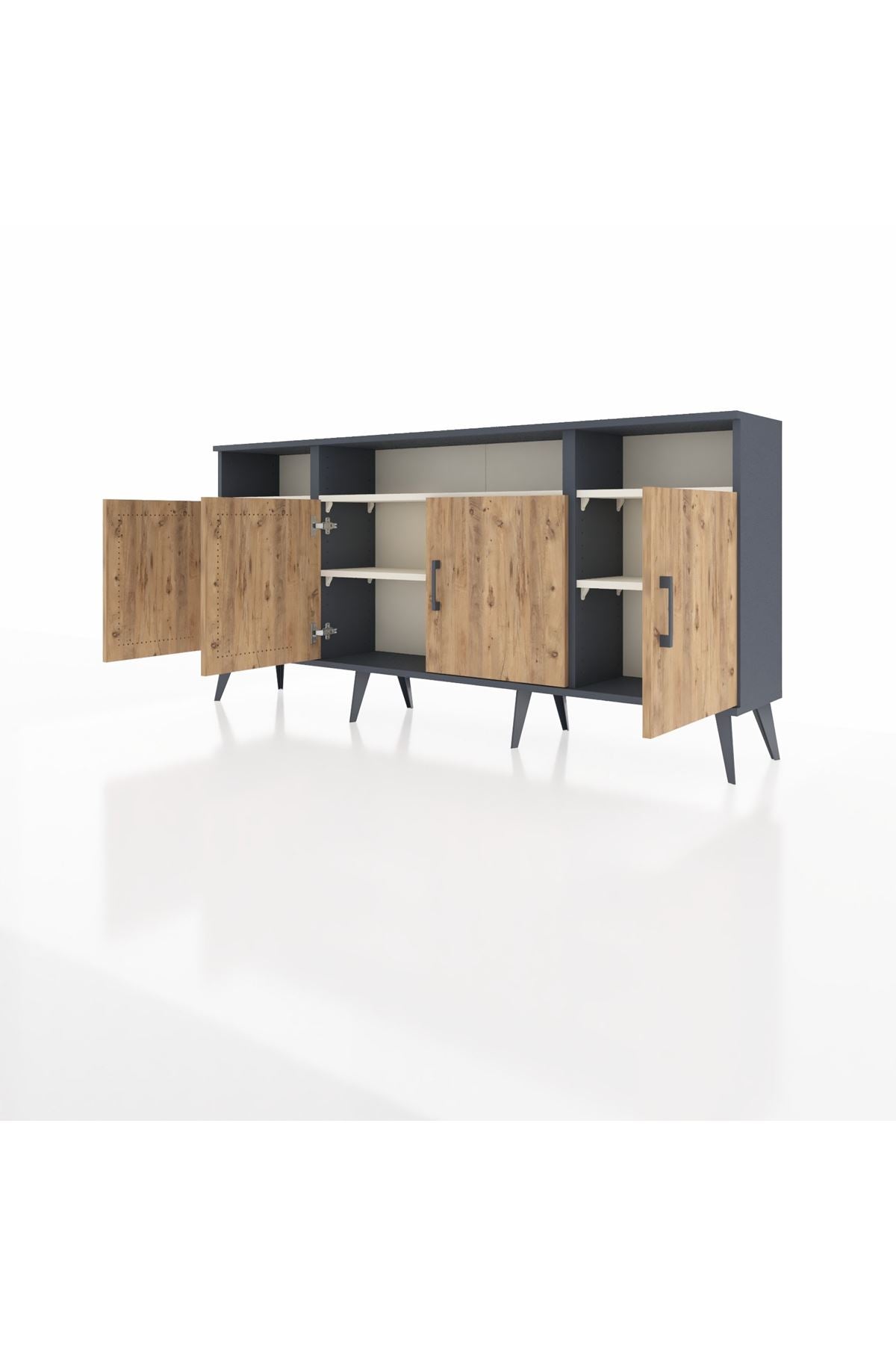 Arges Konsol 6 Raflı 4 Kapaklı 176x30x83 - S148M010V10A