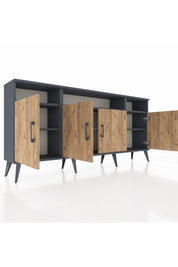 Arges Konsol 6 Raflı 4 Kapaklı 176x30x83 - S148M010V11A