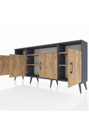 Arges Konsol 6 Raflı 4 Kapaklı 176x30x83 - S148M010V12A