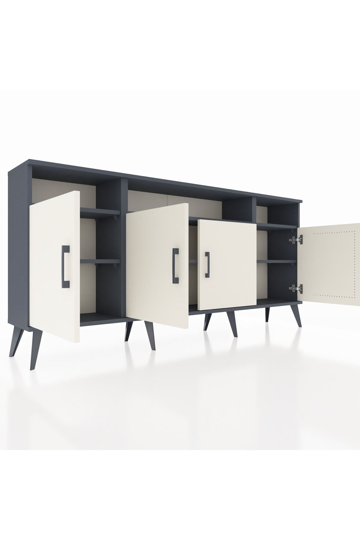 Arges Konsol 6 Raflı 4 Kapaklı 176x30x83 - S148M010V14A